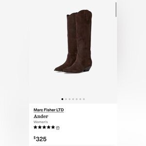 Marc Fisher Dark Brown Heeled Boots